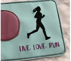 Stickdatei - Live Love Run Frau Joggerin Läuferin